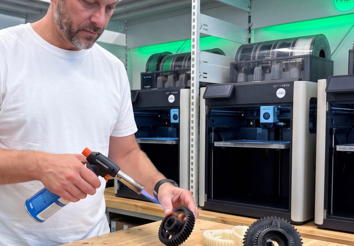 Kontrola a dokončování 3D tištěných technických dílů v dílně